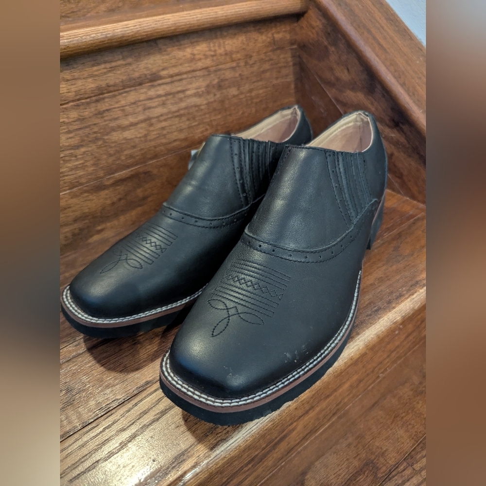 Roper Women's 5408 Slip-On Rider In New With Tags, Black Leather Size 10